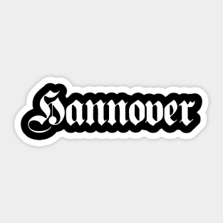 Hannover (Hanover) written with gothic font Sticker